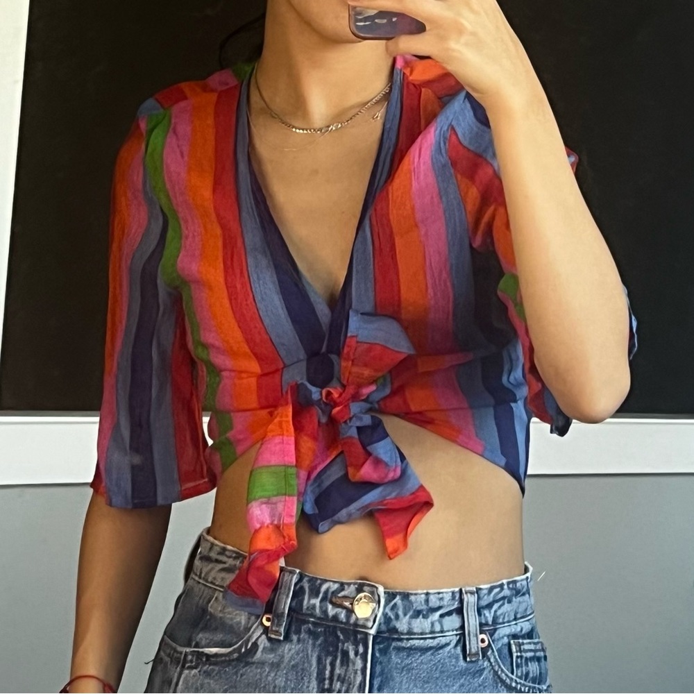 Fun crop top rainbow